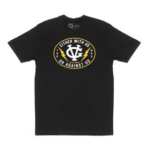 VGHC Black Graphic Tee with Bold Emblem